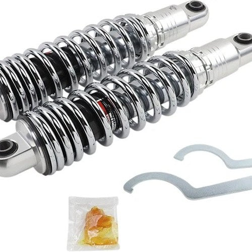 DS 13" Ride-Height Adjustable Shocks Heavy Duty Chrome Harley Sportster XL 04-22