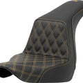 Saddlemen Step-Up LS Seat F. Lattice Gold Stitch Black #284708 Harley Davidson