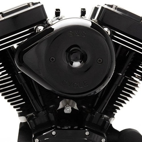 S&S Stealth Air Cleaner Kit w/Teardrop Cover Black 170-0525B Harley M8