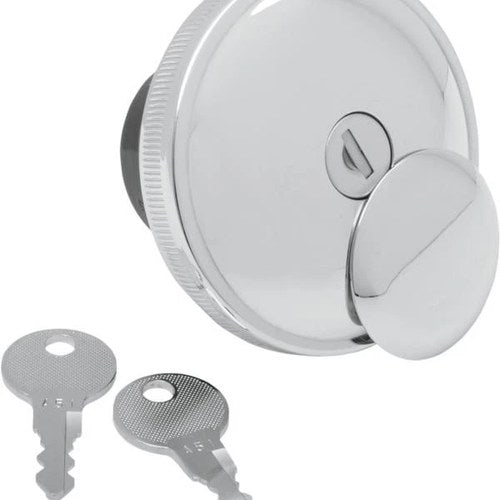 DS Screw-In Locking Gas Cap Vented Chrome Harley Davidson 141890