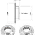 Bolt Hardware Round Collar Bushings M11 x 22mm with 5mm Standoff 5-Pack