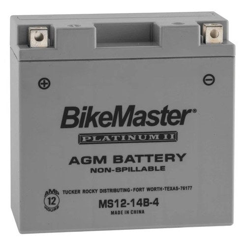 BikeMaster Agm Platinum II Battery #MS12-14B-4 fits Yamaha/Hyosung