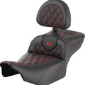 Saddlemen RoadSofa LS Ext. Reach Seat With Backrest Red Stitch #284992