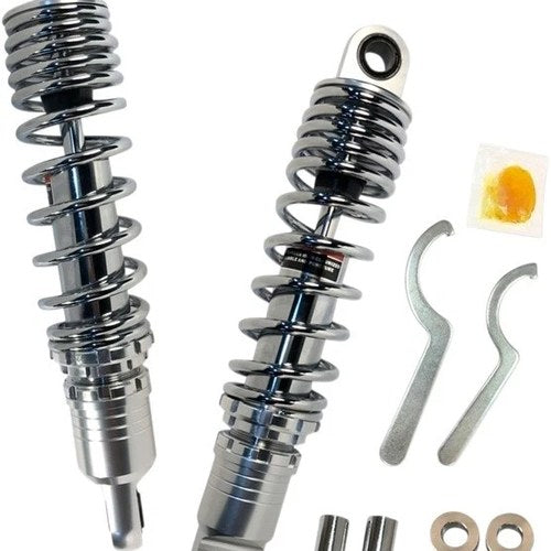 DS 12" Ride-Height Adjustable Shocks Chrome Harley Davidson