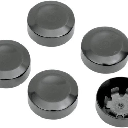 DS Rear Pulley Bolt Covers Black 5-Pack Harley Davidson #142815