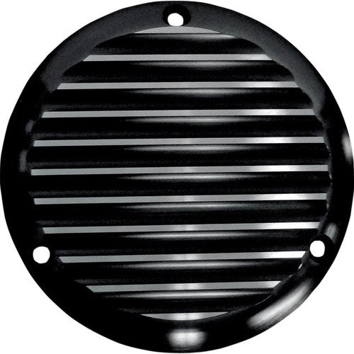 Joker Machine 3-Hole Derby Cover Finned Black #06-98TC Harley Davidson