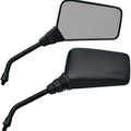Emgo Roadhawk Mirror Set Rectangular 10mm 7" Stem Black Universal