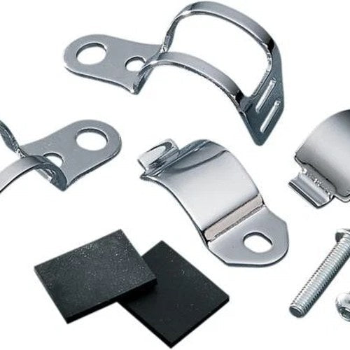 DS Universal Fork-Mount Marker Light Brackets Chrome