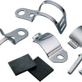 DS Universal Fork-Mount Marker Light Brackets Chrome