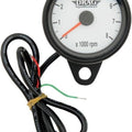 DS Mini Elec. Tachometer w/LED & Orange Needle 2.4" Matte Blk w/Wht Face