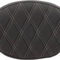 Drag Specialties Double Diamond Oval Pad for Detachable Sissy Bar Black/Silver
