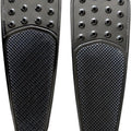 Accutronix Teardrop Knurled Drilled Extended Floorboards Black Driver FBF01-KDTB
