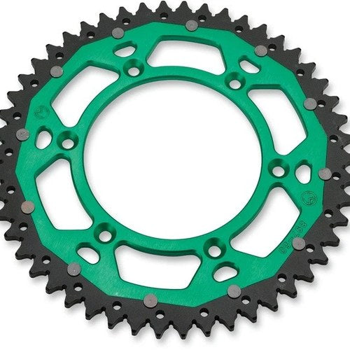 Moose Dual Ring Rear Sprocket 49T Green fits Kawasaki/Suzuki