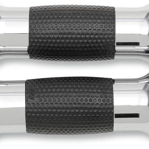 Avon Gel Grips Chrome For Cable Throttle #GEL-70-CH Harley Davidson