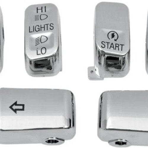 DS Handlebar Switch Cap Kit Chrome Harley Davidson 141728