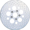 DS Polished Stainless Drilled Brake Rotor Rear Harley Davidson 139482