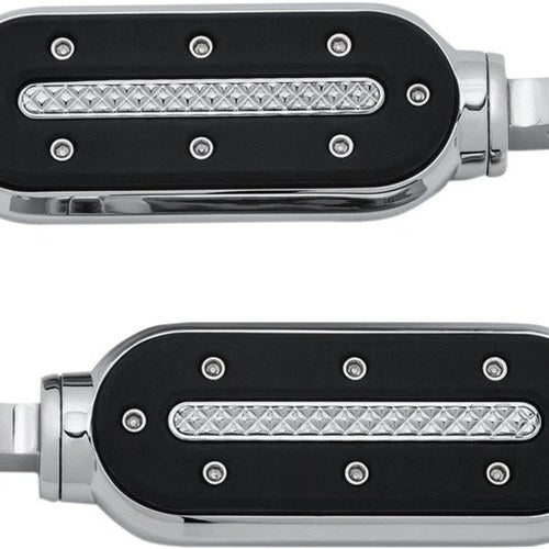 Kuryakyn Heavy Industry Pegs with Male Mount Adapters Chrome #7031