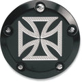 Accutronix Maltese Cross Points Cover Black/Natural #C1605-CB Harley Davidson