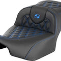 Saddlemen RoadSofa LS Ext. Reach Seat Blue Stitch #284978 Harley Davidson
