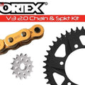Vortex V3 Hfra Chain & Sprocket Kit with Aluminum Rear Gold 16/42T 520RX3-108