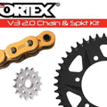 Vortex V3 Gfra Chain & Sprocket Kit with Aluminum Rear Gold 14/41T 520SX3-112