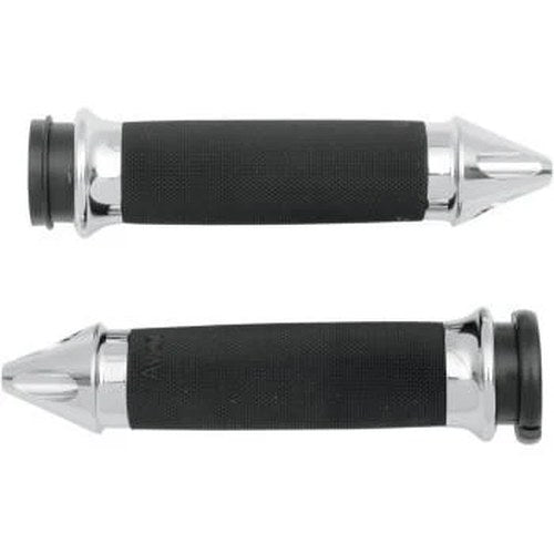 Avon Custom Contour Spike Grips Chrome #CC-85-CH-SPK-FL Harley Davidson