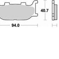 Braking SM1 Brake Pads #777SM1 for Yamaha YP400 Majesty 2005-2010/2012-2013