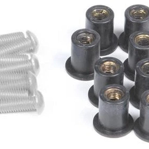 Puig Windscreen Well Nut Screw Kit Silver