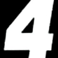 Dirt Digits Pro Numbers 4" White #4 3-Pack