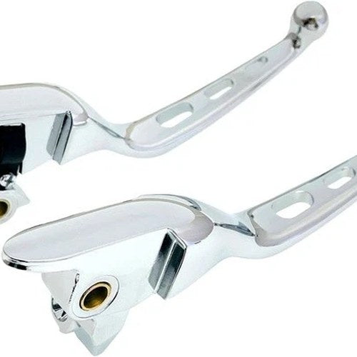 HardDrive Tri-Hole Lever Set Chrome #053844 Harley Davidson