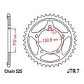 JT Steel Rear Sprocket 525 44T BMW S 1000 RR 2009-2011