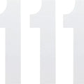 Factory Effex Standard Number Plate Number 8" #1 White 3-Pack