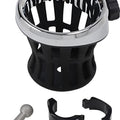 Ciro Drink Holder with Mount Chrome & 1.25" Black Clamp