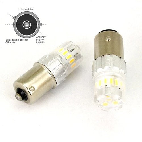 Cyron Lighting LED Bulbs 2-Pack BAU15S/PY21W Amber
