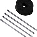 Cycle Performance Lave Rock Exhaust Wrap Metallic Black 25' 2"