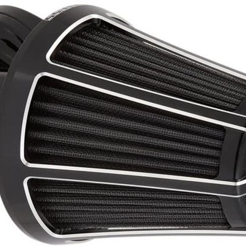 Arlen Ness Monster Sucker 90-Degree Air Cleaner Kit Beveled Black #81-003