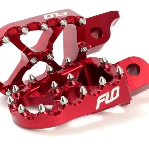 Flo Motorsports Pro Series Footpegs Red #FPEG-792R for Honda/Kawasaki