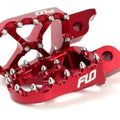 Flo Motorsports Pro Series Footpegs Red #FPEG-792R for Honda/Kawasaki