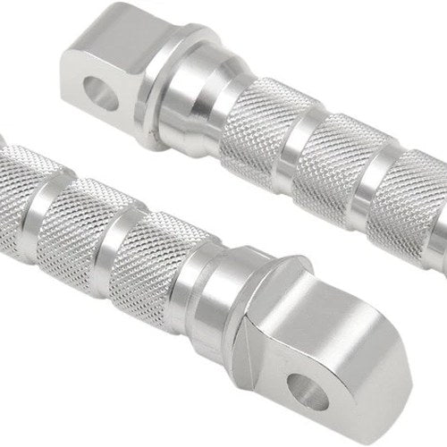 Emgo Passenger Footpegs Rear Silver #50-11251 Kawasaki