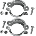 DS Chrome Muffler Clamps for Dressers Harley Davidson Electra Glide/Tour Glide