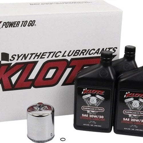 Klotz Basic Synthetic Engine Oil & Filter Kit 4qt Harley Evolution Big Twin