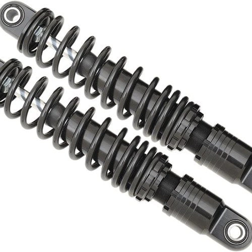 Drag Specialties 12" Ride-Height Adjustable Shocks Black #174175 Harley Davidson