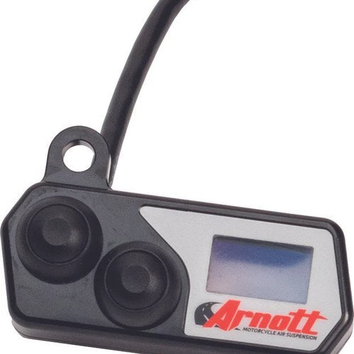 Arnott Handlebar-Mounted LED Pressure Gauge Controller for Arnott Shocks Black