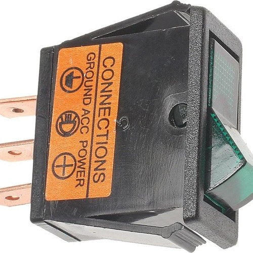 Standard Universal Illuminated On/Off Switch Green 20A