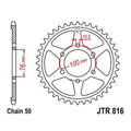 JT Steel Rear Sprocket 530 43T #JTR816.43 fits Suzuki RF900R/GSX-R750/GS750E