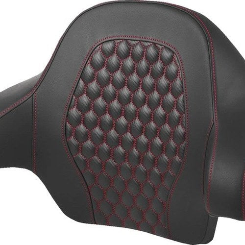 Saddlemen RoadSofa HC Tour-Pak Backrest Pad Red Stitch #284926 Harley Davidson