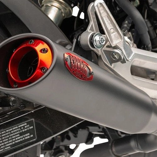 Cobra Slip-On Megaphone Muffler Black/Red for Honda MSX125 Grom 125 2022-2023