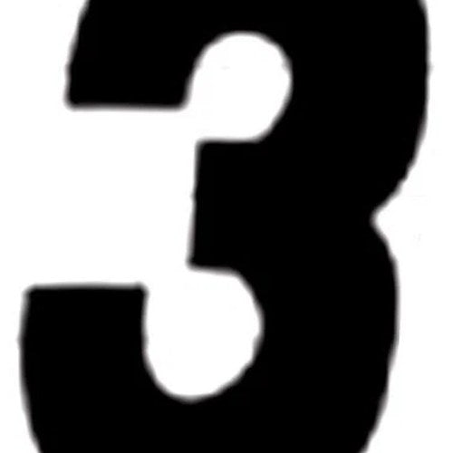 Dirt Digits Pro Numbers 6" Black #3 3-Pack