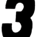 Dirt Digits Pro Numbers 6" Black #3 3-Pack