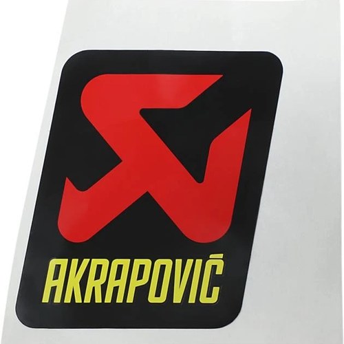 Akrapovic High-Temperature Sticker 65mm L x 85mm H Black/Red/Yellow